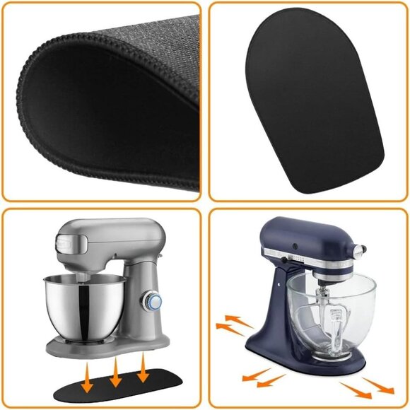 Black Stand Mixer Anti Slip Rubber Mover Pad for Counter Top - Picture 1 of 12